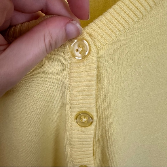 Fervour Modcloth Butter Yellow V-Neck Button Front Cardigan Sweater Size 3X - Picture 5 of 7